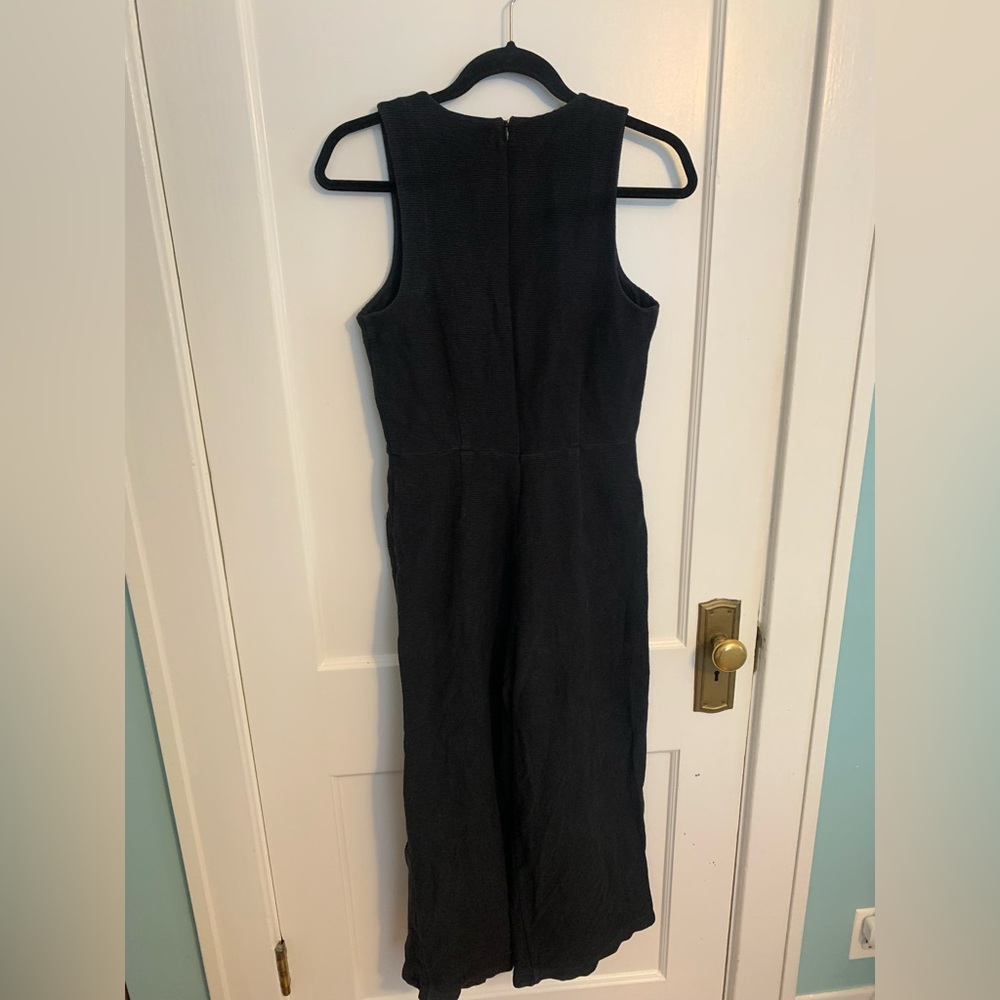 Madewell Texture & Thread Black Wide-Leg Jumpsuit, Womens Size Small - Picture 9 of 13